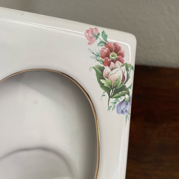 Vintage Ceramic Frame Floral Painted Papel Made in Japan Vintage Frame - Picture 2 of 5